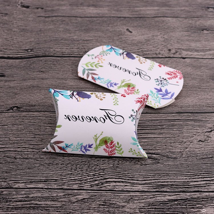 Wholesale custom Paper Pillow Box wedding candy box Hot sale candy gift paper packaging box With Logo Printing