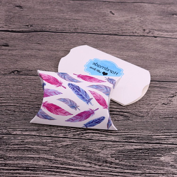 Wholesale custom Paper Pillow Box wedding candy box Hot sale candy gift paper packaging box With Logo Printing