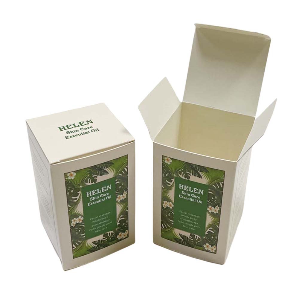Luxury Custom Rigid Packaging White Cardboard Folding Two Tuck Box Card Paper Gift Box For Perfume Cosmetics Oil Candle Skincare
