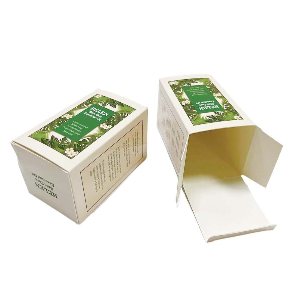 Luxury Custom Rigid Packaging White Cardboard Folding Two Tuck Box Card Paper Gift Box For Perfume Cosmetics Oil Candle Skincare