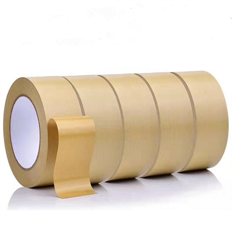 Eco Friendly Brown Packing sealing carton custom kraft paper packaging tape writable kraft paper tape self adhesive