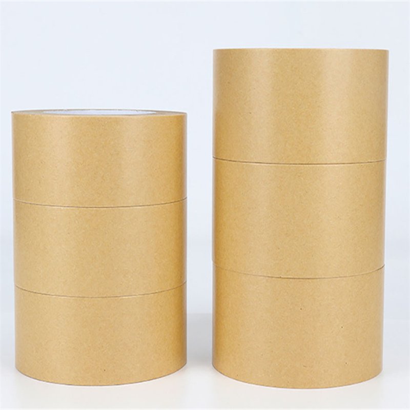 Eco Friendly Brown Packing sealing carton custom kraft paper packaging tape writable kraft paper tape self adhesive