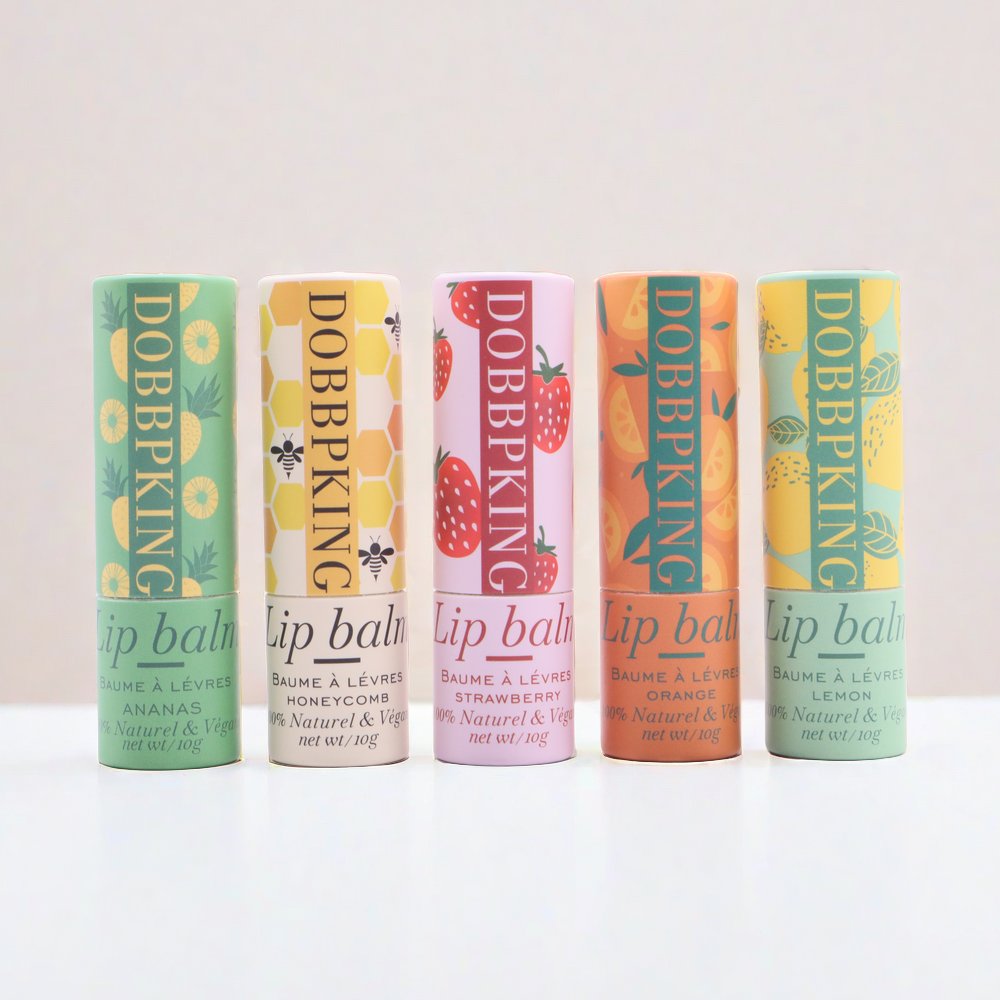 Eco Friendly Full Color Kraft Lip Balm Cardboard Paper Jar 100% Wax Lined Biodegradable Paper Cosmetic Tubes Packaging