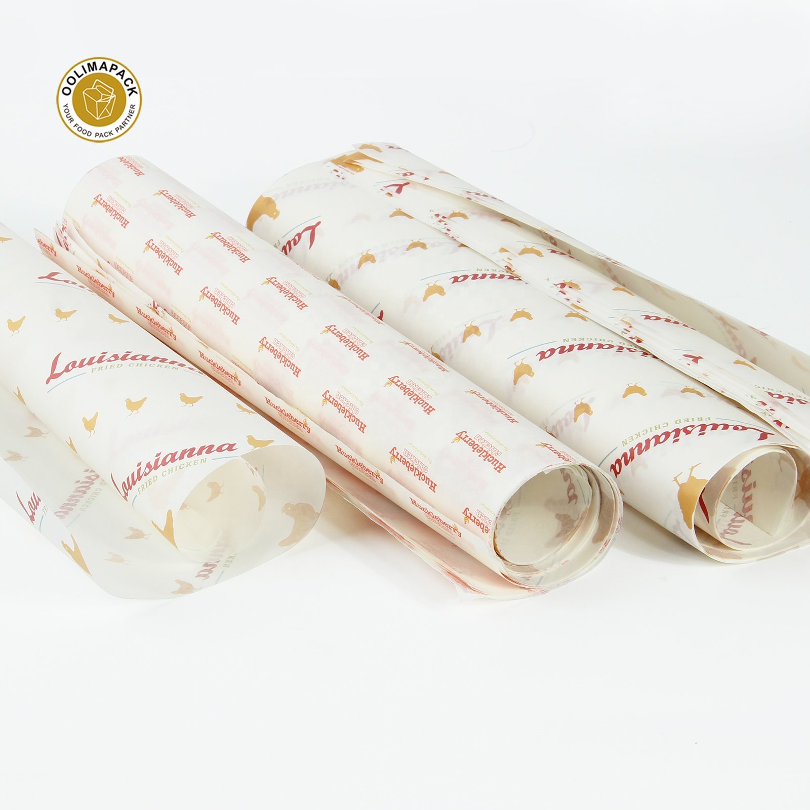Food Grade Waxed Paper Burger Wrap Greaseproof Fast Food Sandwich Packaging