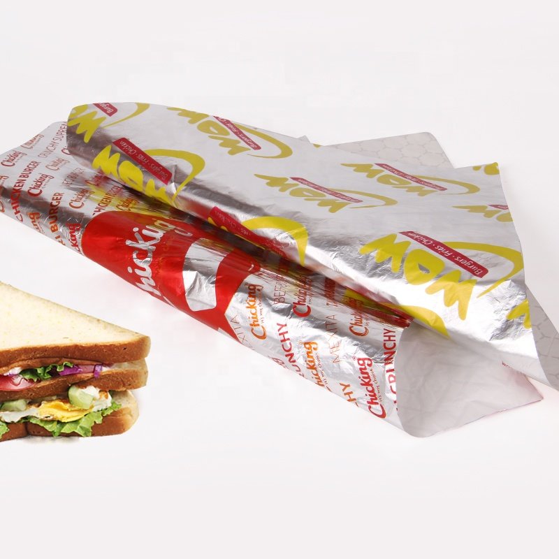 Food Grade Waxed Paper Burger Wrap Greaseproof Fast Food Sandwich Packaging