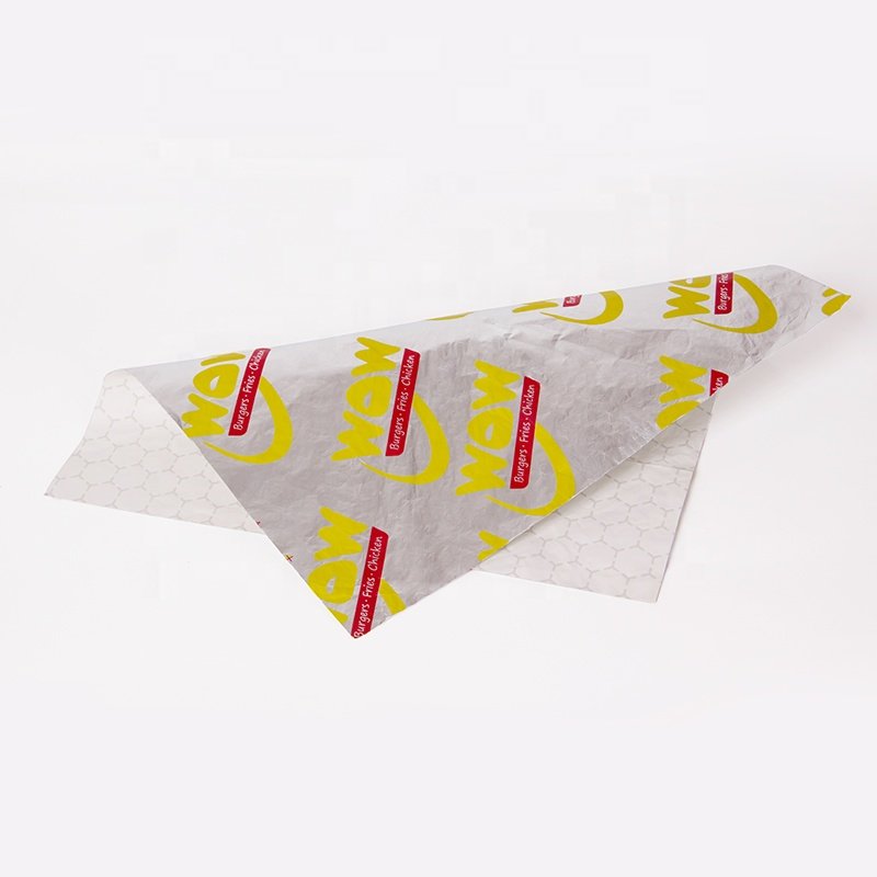 Food Grade Waxed Paper Burger Wrap Greaseproof Fast Food Sandwich Packaging