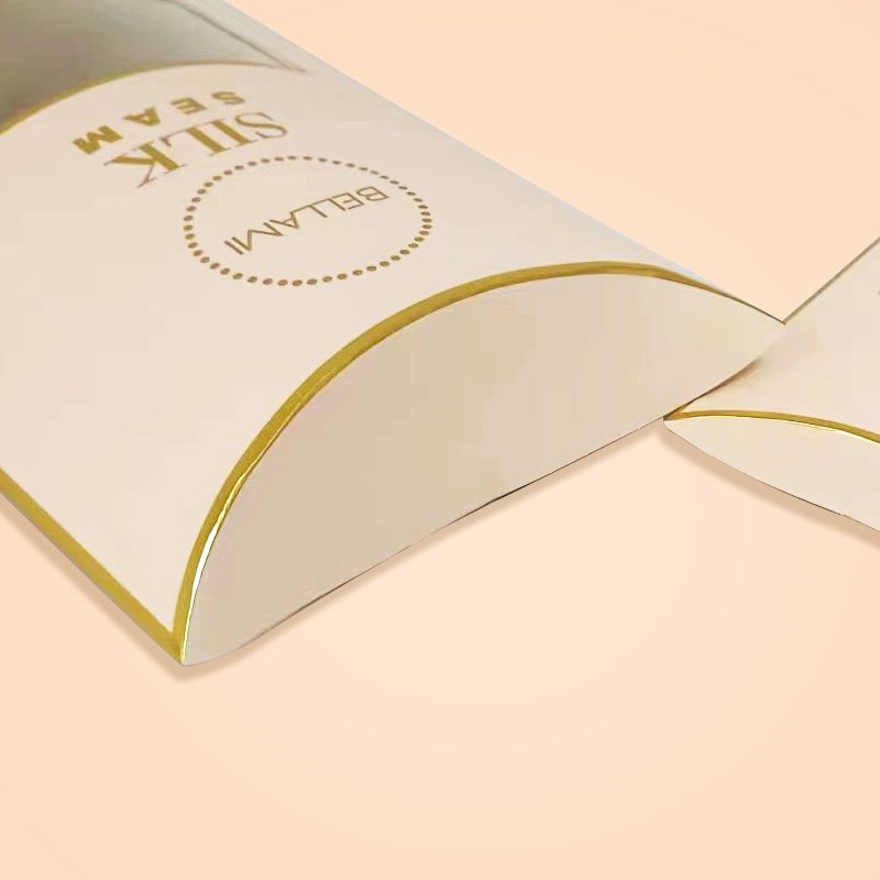 Custom Unique Arc-Shaped Pillow Shape Wig Packaging Paper Box Recyclable For Hair Extensions
