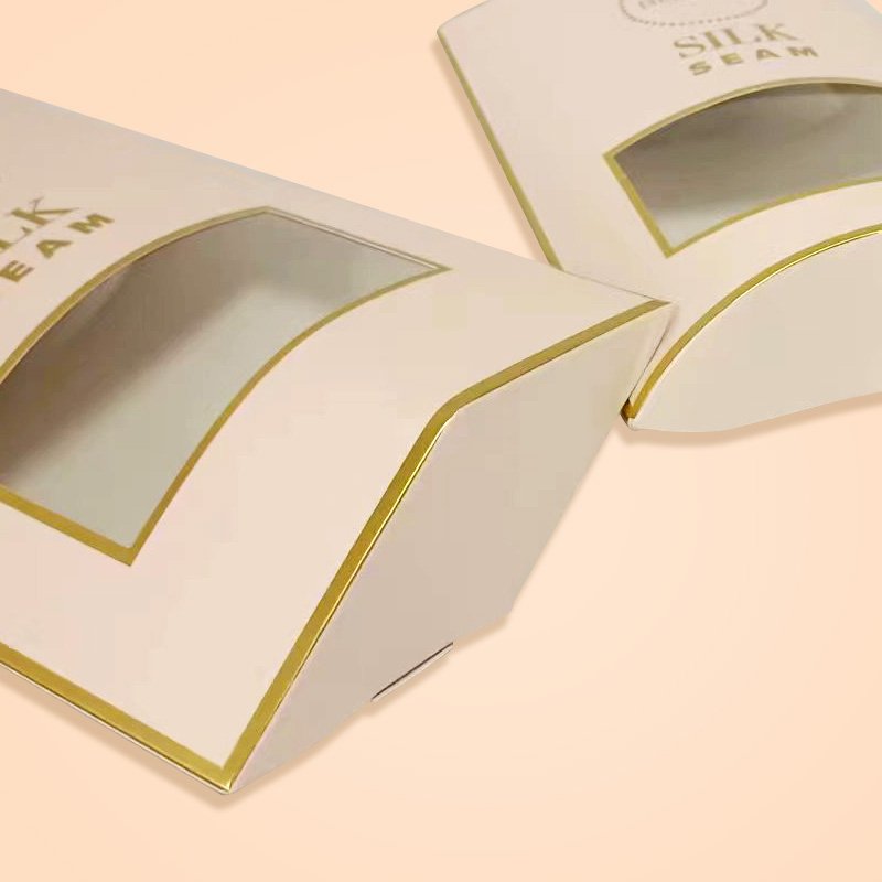 Custom Unique Arc-Shaped Pillow Shape Wig Packaging Paper Box Recyclable For Hair Extensions