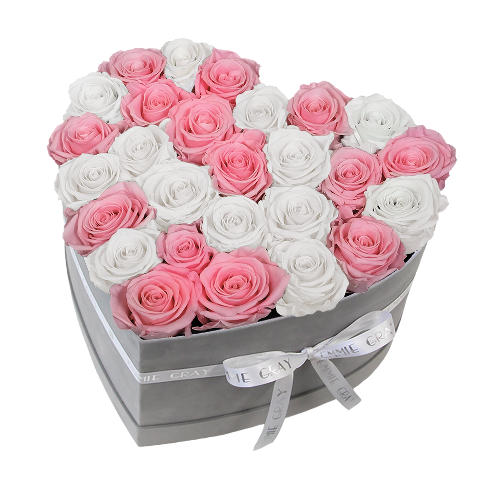 Suede Heart Shaped Box For Rose And Jewelry Rigid Velvet Box For Preserved Flowers Packaging