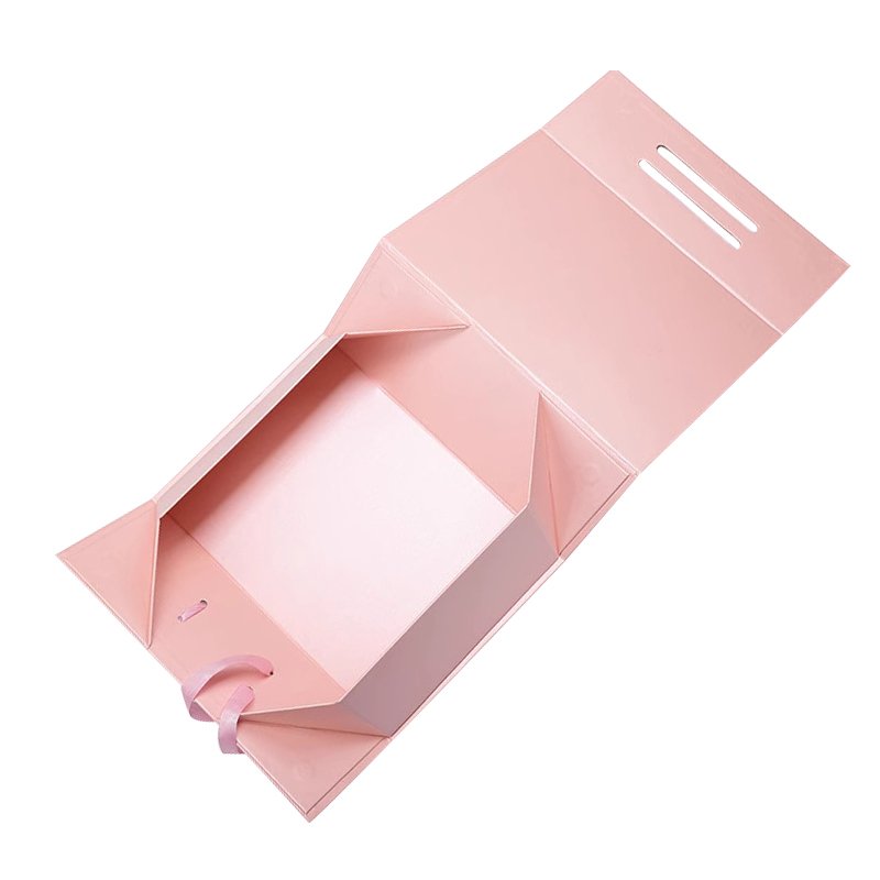 Custom luxury white magnet flap clothing paper box foldable magnetic closure gift boxes with black ribbon