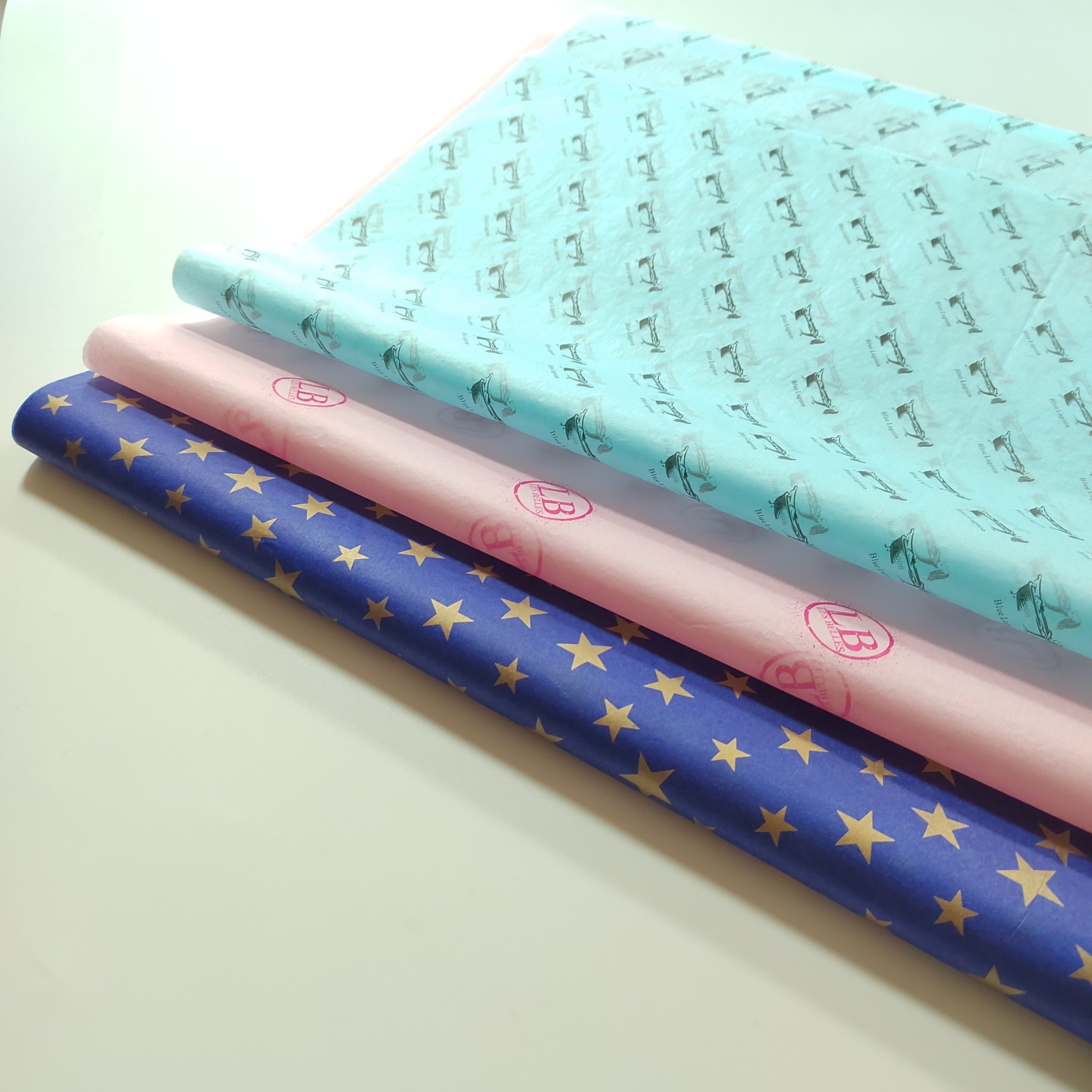 Custom logo Stylish Printed brand Tissue Paper for your packaging and promotions