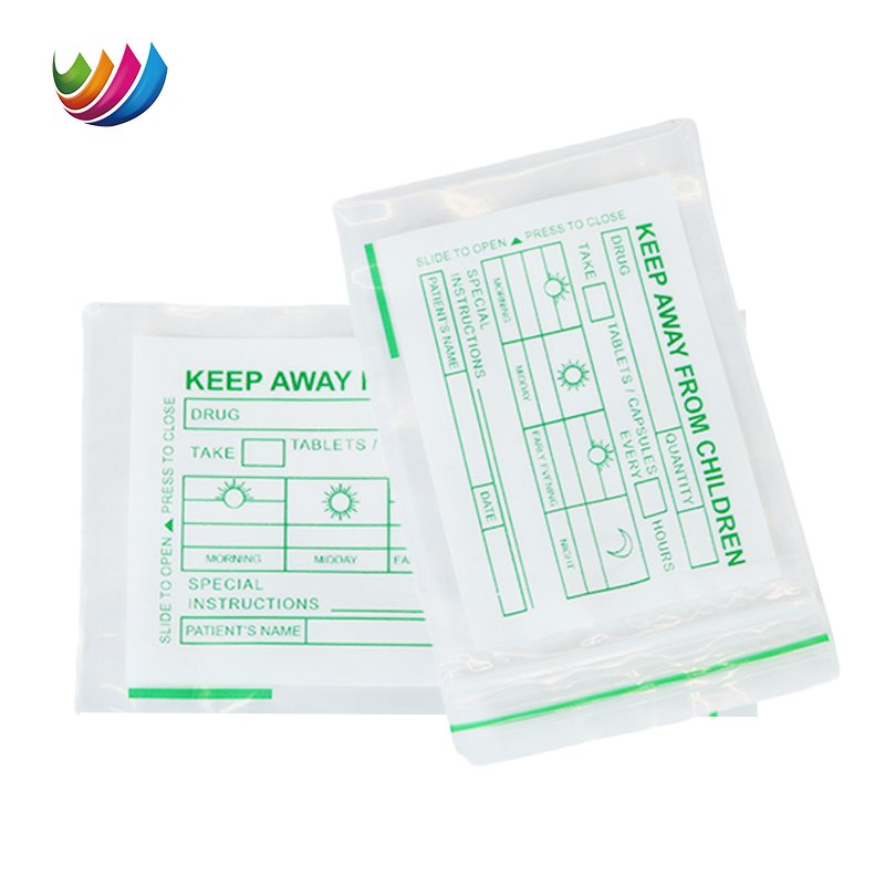Wholesale Custom Plastic Resealable Hospital Pharmacy Pills Sachet Pouch Medicine Dispensing Drug Pills Packaging Zip Lock Bag