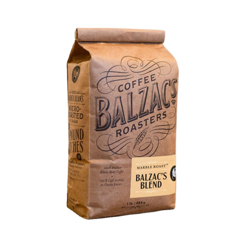 250g 500g Compostable Kraft Aluminium Foil Packaging Custom Printed Coffee Bag with valve