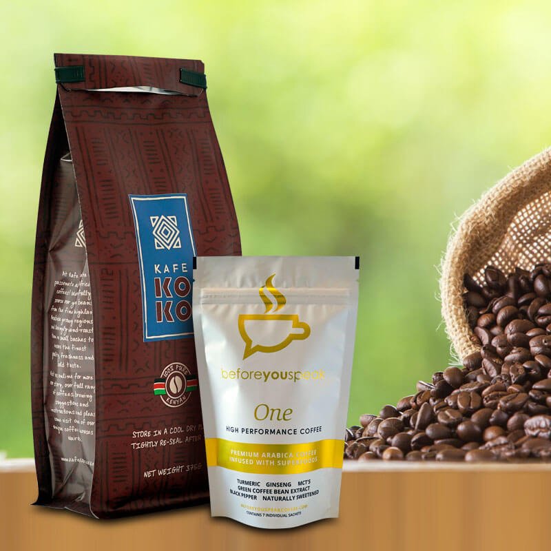250g 500g Compostable Kraft Aluminium Foil Packaging Custom Printed Coffee Bag with valve