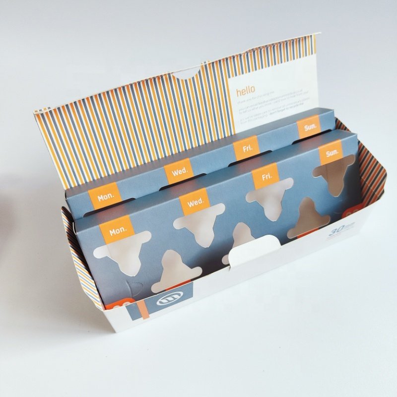 Custom print biodegradable Personal Health Care product packaging paper boxes medicine nested box