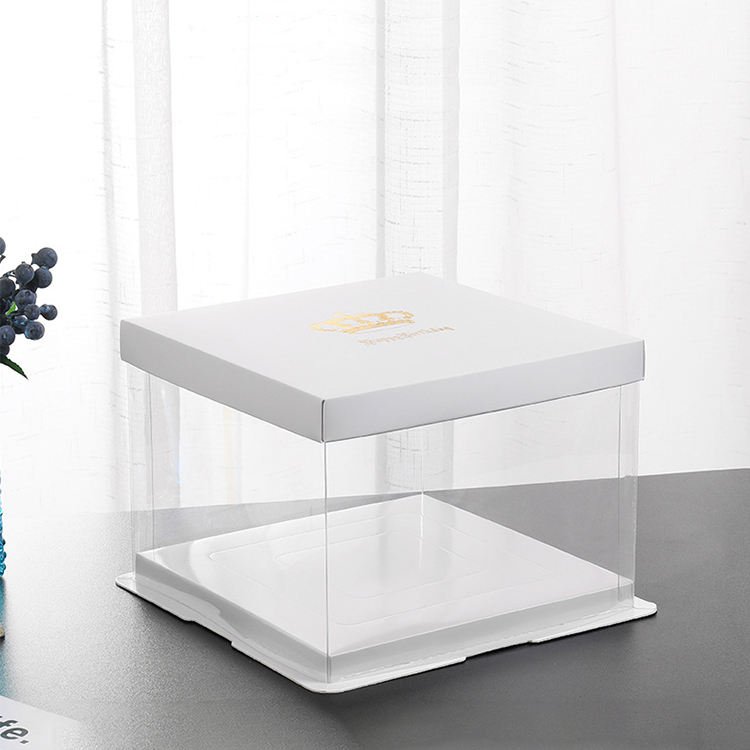 Wholesale Packaging Print Cake Cookie Baking Food Box Transparent Cake packaging Gift Box