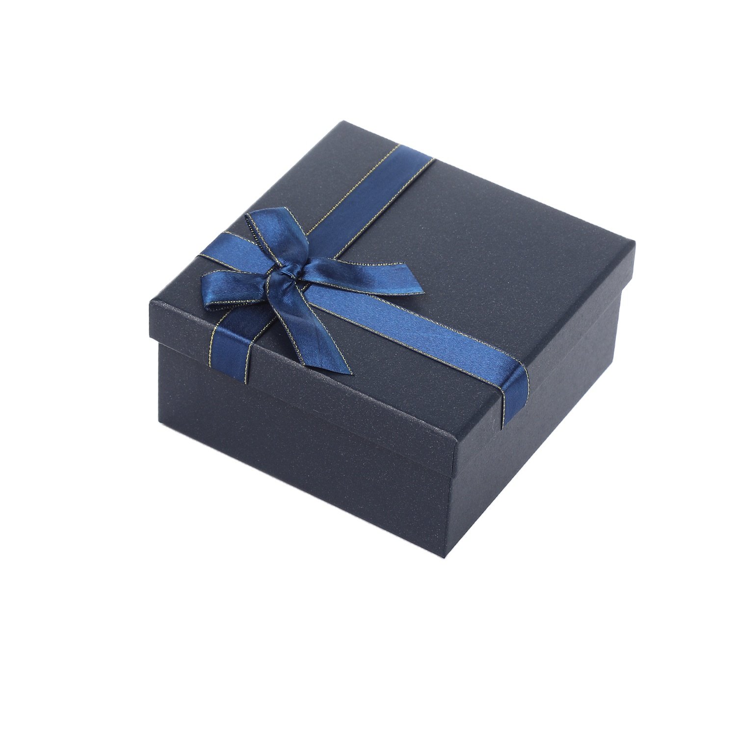 Custom Logo Jewelry Boxes Luxury Rigid Cardboard Packaging Boxes Gift Lid And Base Paper Box Gift With Ribbon Bow-Knot
