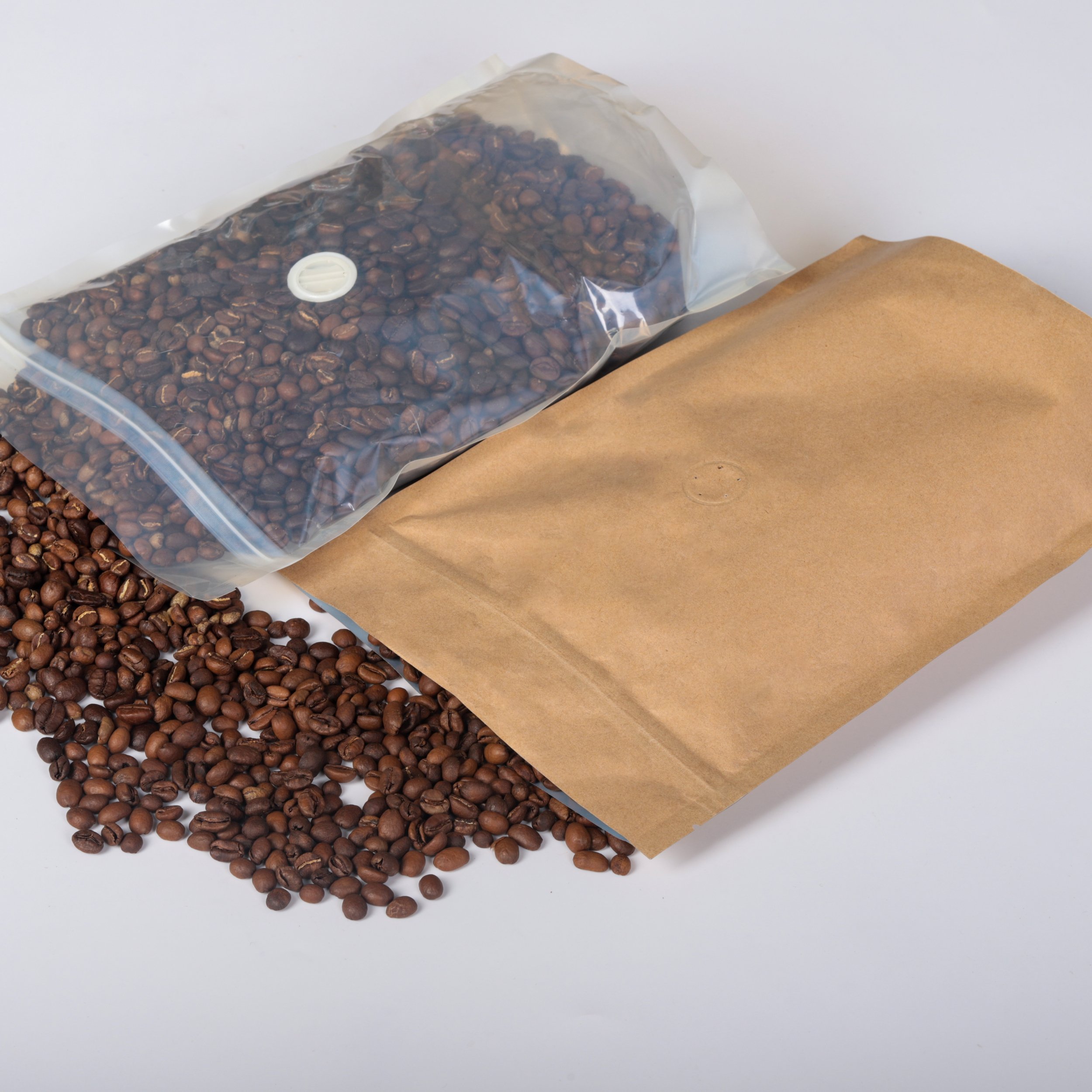 Custom Printed Small Biodegradable Coffee Tea Food Packaging Ziplock Pouch Brown Kraft Paper Stand up Bag with Zipper and Window