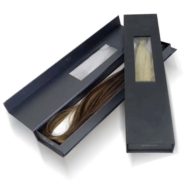 Recyclable Custom Hair Extension Packaging Paper Hair Box Custom Hair Packaging Cosmetics Packaging Box Design on Your Size