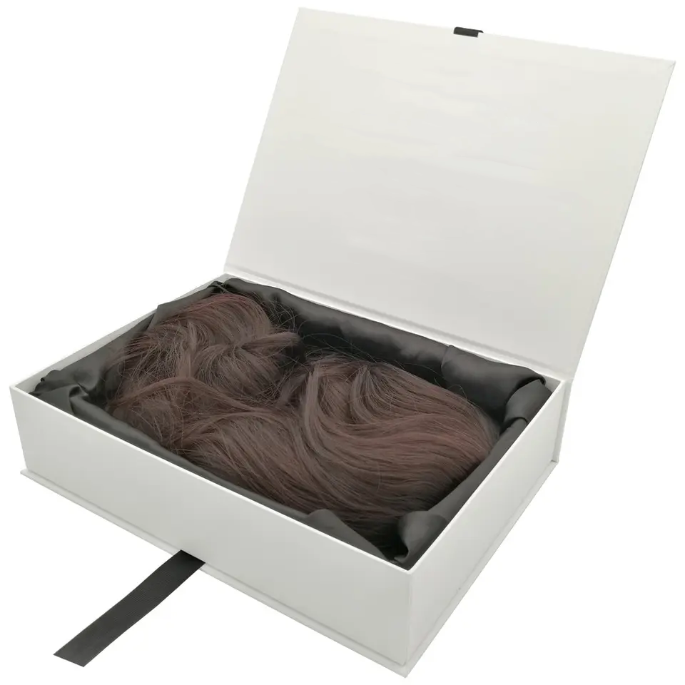 Recyclable Custom Hair Extension Packaging Paper Hair Box Custom Hair Packaging Cosmetics Packaging Box Design on Your Size