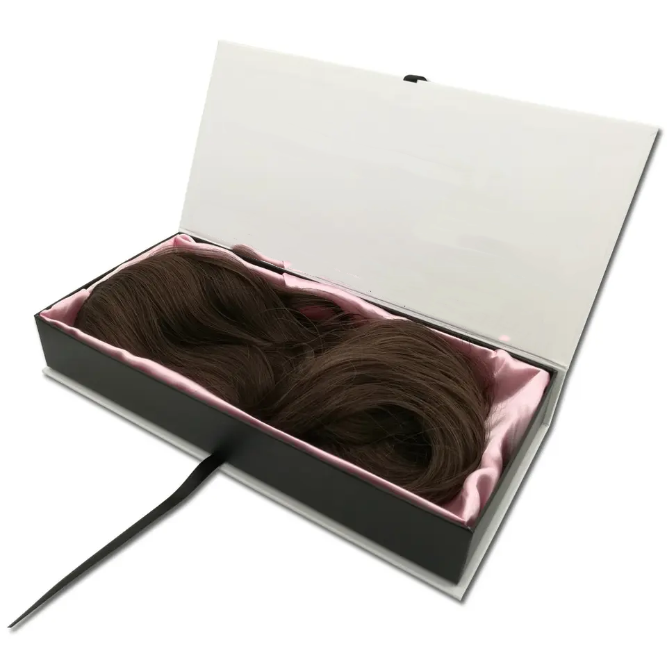 Recyclable Custom Hair Extension Packaging Paper Hair Box Custom Hair Packaging Cosmetics Packaging Box Design on Your Size