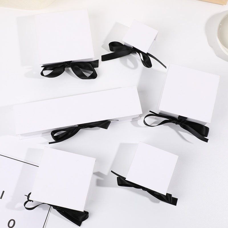 Unique luxury custom logo slide rigid cardboard paper gift jewellery box drawer jewelry box packaging