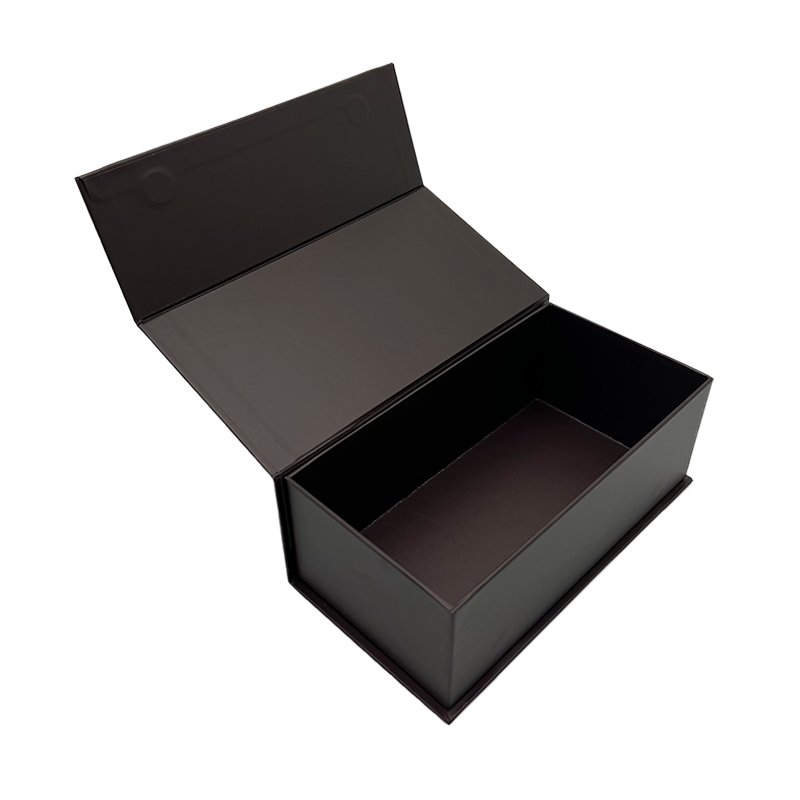 Custom Logo Recyclable Factory custom luxury flip top cardboard black paper Magnetic gift box packaging with Insert packaging