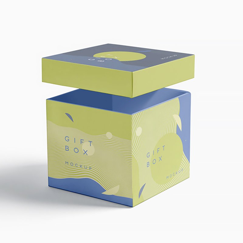 Custom Design Printed Recyclable Art Paper Box With Embossing box base and lid box packaging