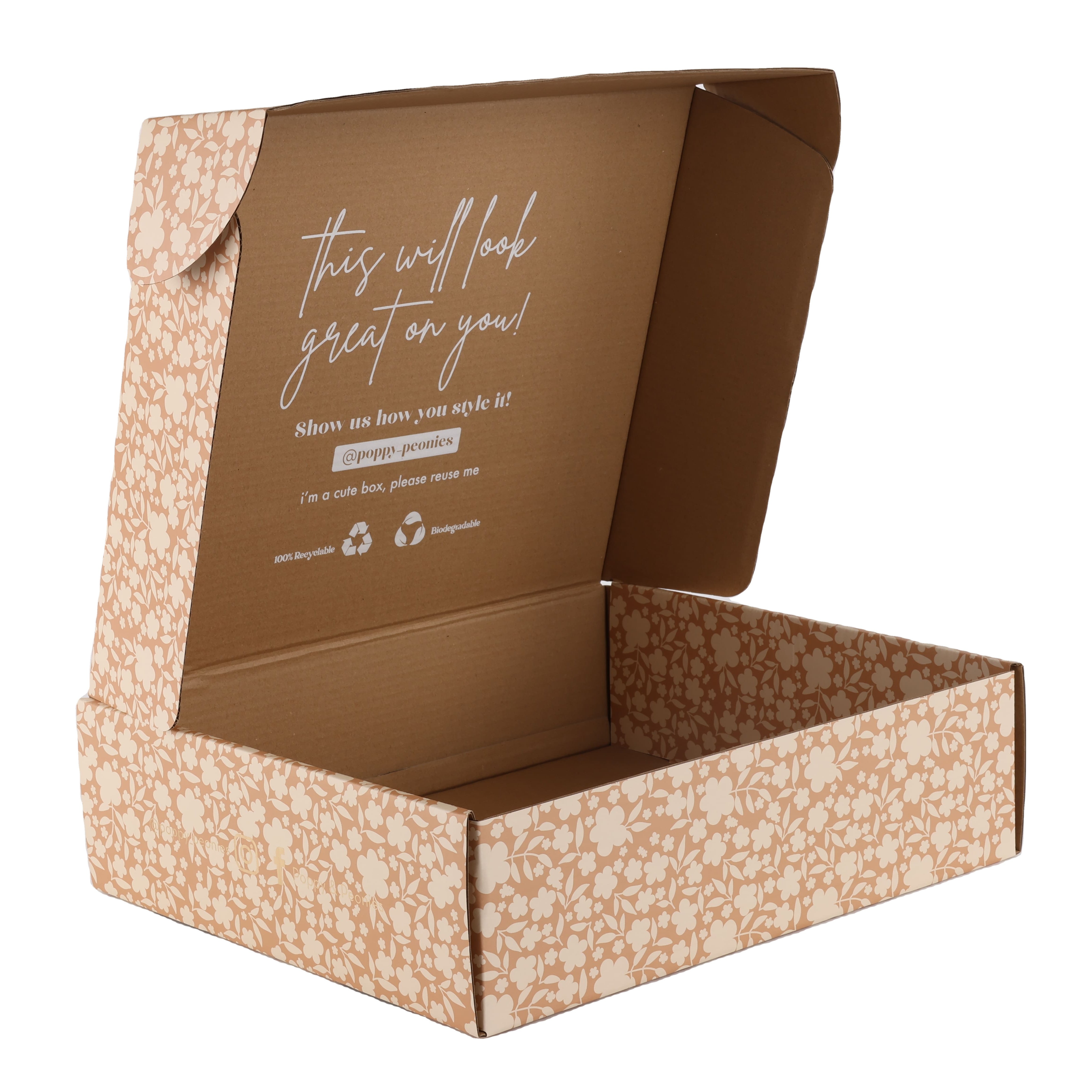 Wholesale Luxury Corrugated Board Mailer Box Custom Color Paper Boxes Packaging E-Flute Shipping Boxes