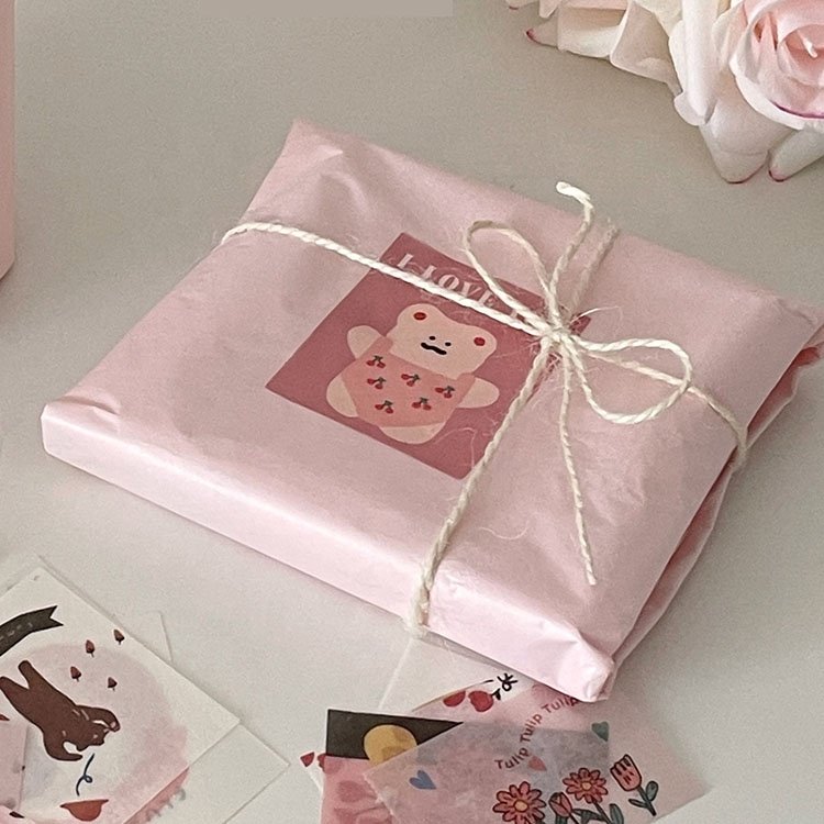 High Quality Pink And Gingham Plain 17Gsm Mf Acid Free White Tissue Paper For Gift Bag