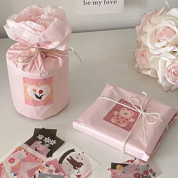 High Quality Pink And Gingham Plain 17Gsm Mf Acid Free White Tissue Paper For Gift Bag