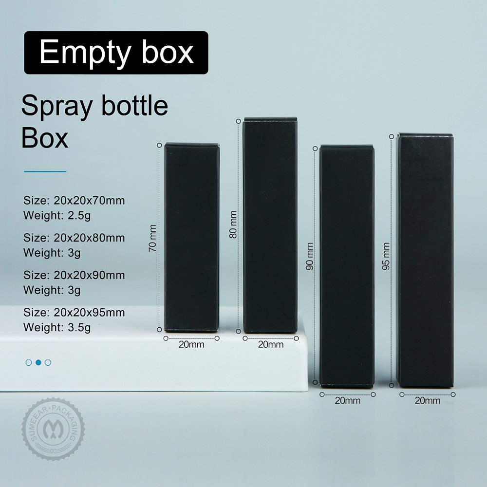 Art Paper Box Empty Square Gift Box for Perfume Bottle Package White Card Black Card Packaging for Essential Oils Crafts