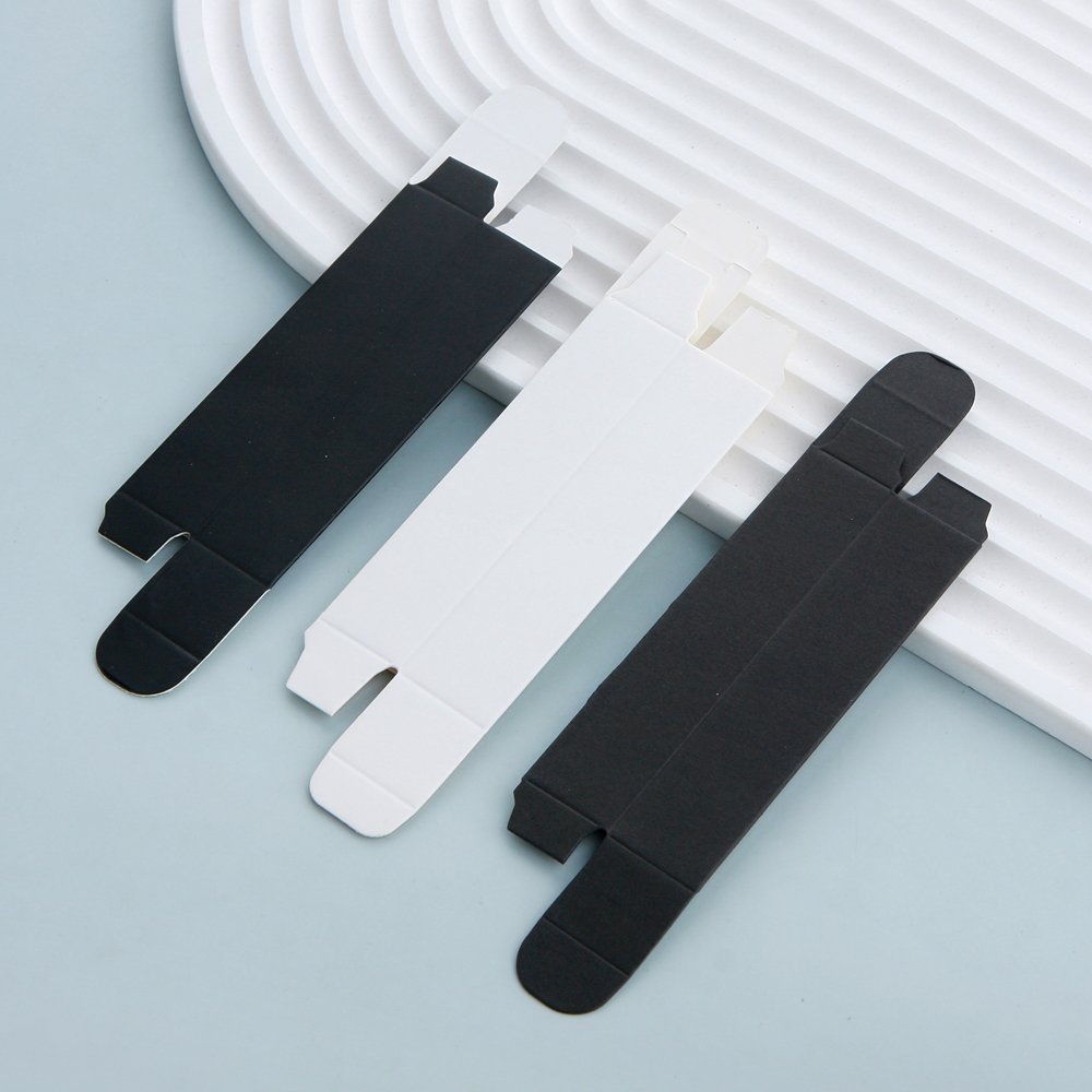 Art Paper Box Empty Square Gift Box for Perfume Bottle Package White Card Black Card Packaging for Essential Oils Crafts