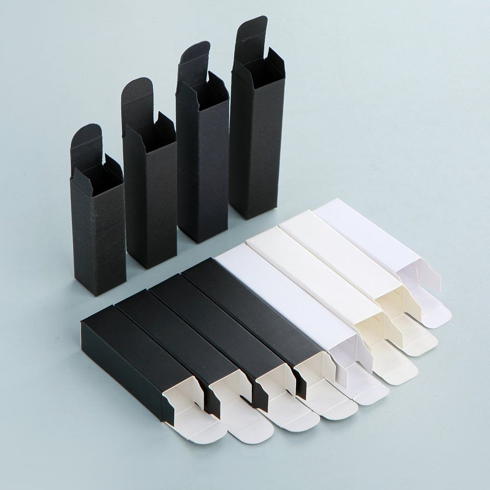 Art Paper Box Empty Square Gift Box for Perfume Bottle Package White Card Black Card Packaging for Essential Oils Crafts