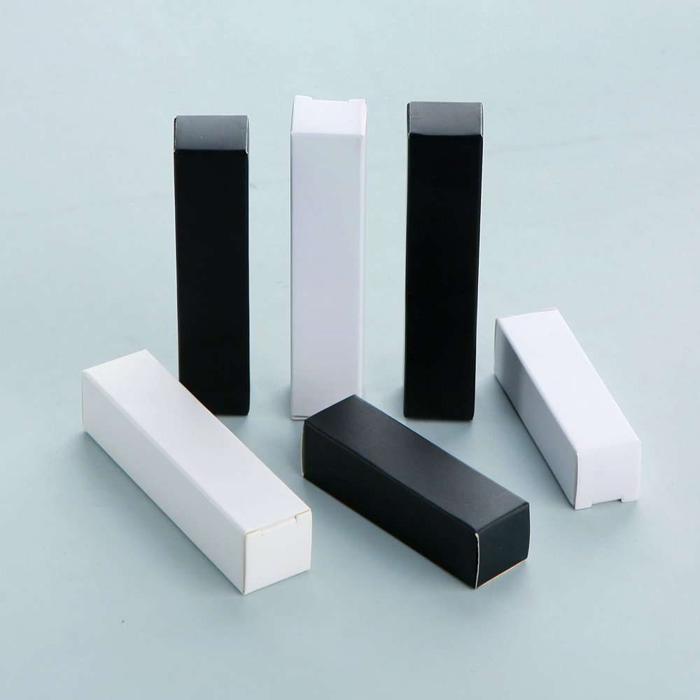 Art Paper Box Empty Square Gift Box for Perfume Bottle Package White Card Black Card Packaging for Essential Oils Crafts