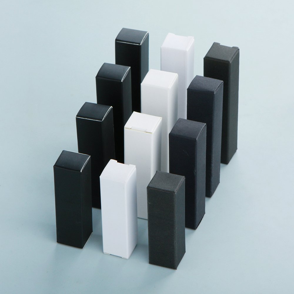 Art Paper Box Empty Square Gift Box for Perfume Bottle Package White Card Black Card Packaging for Essential Oils Crafts