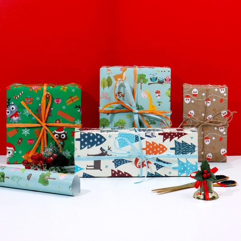 Christmas Gift Wrapping Paper Cartoon Paper Gift Box Packaging Paper Wholesale