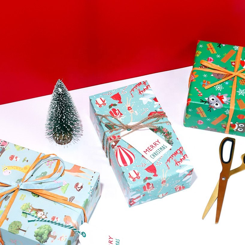 Christmas Gift Wrapping Paper Cartoon Paper Gift Box Packaging Paper Wholesale