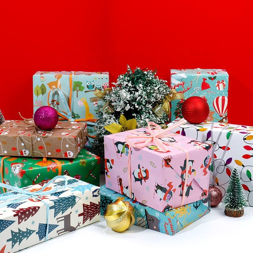Christmas Gift Wrapping Paper Cartoon Paper Gift Box Packaging Paper Wholesale