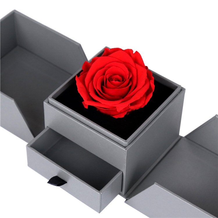 Custom exquisite fancy drawer type clear pvc window show jewelry flower bouquet boxes gift