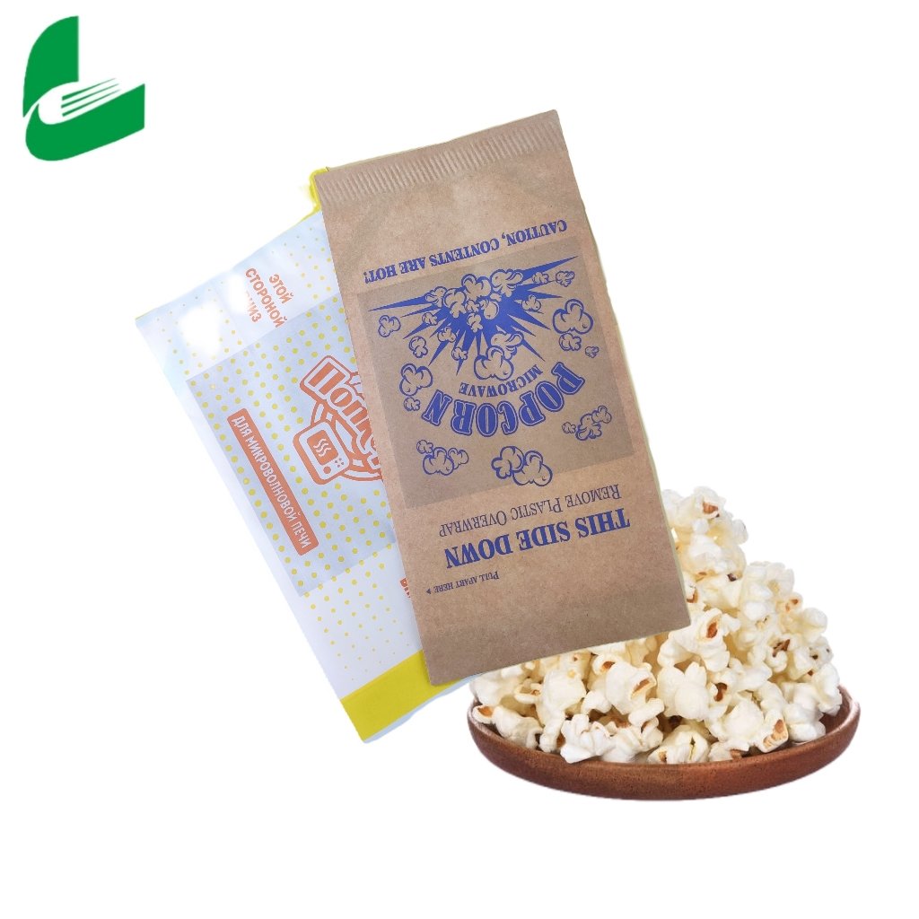 Shandong Factory Custom Grease Proof White Craft Pop Corn Packaging Bags