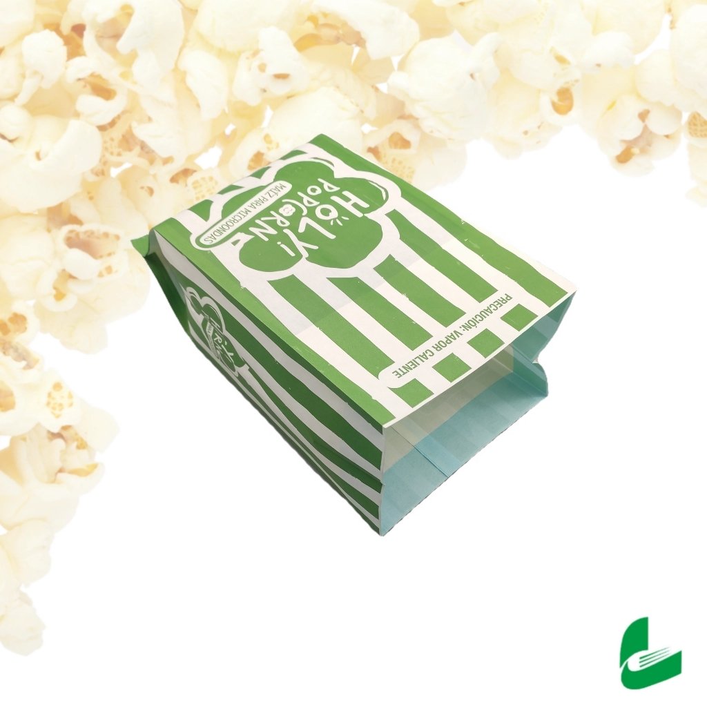 Shandong Factory Custom Grease Proof White Craft Pop Corn Packaging Bags