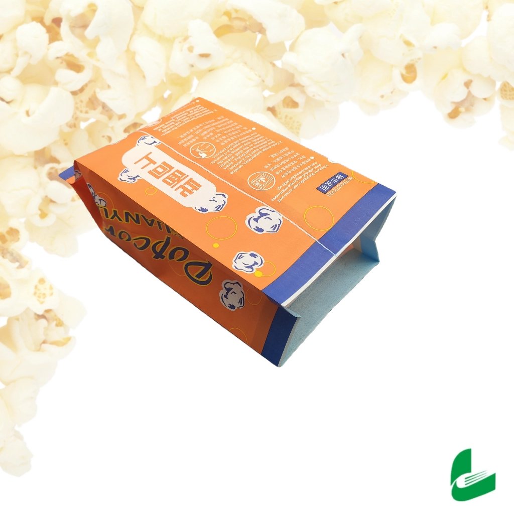 Shandong Factory Custom Grease Proof White Craft Pop Corn Packaging Bags
