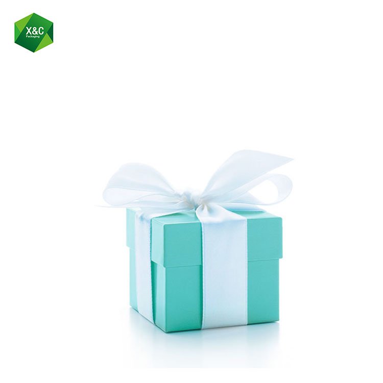 Custom Luxury Small Blue Packaging Necklace Jewelry Box