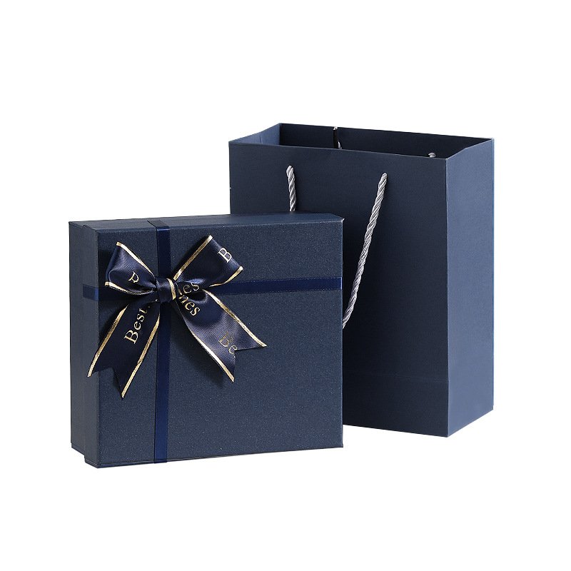 Custom Printed Luxury Earth Cover Box Wholesale Cardboard Ring Drawer Bow Packaging Jewelry Boxs