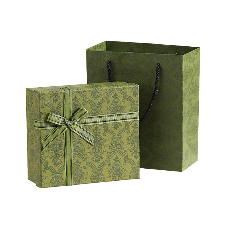 Custom Printed Luxury Earth Cover Box Wholesale Cardboard Ring Drawer Bow Packaging Jewelry Boxs