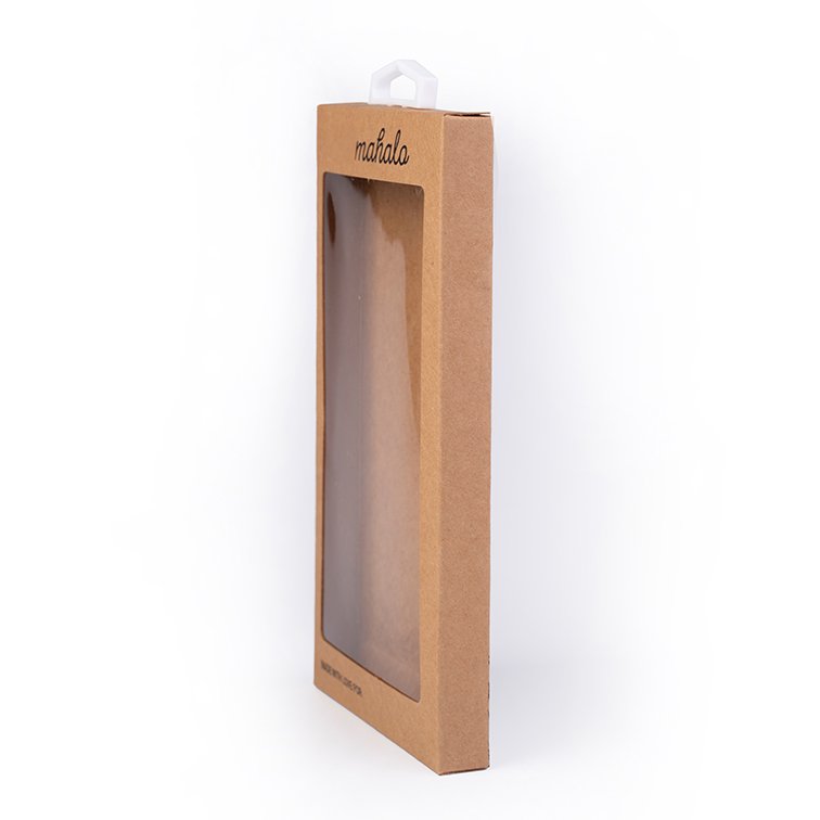 Custom Logo Folding Kraft paper Boxes For Mobile Phone Case packaging With Window Wholesale Craft paper Box