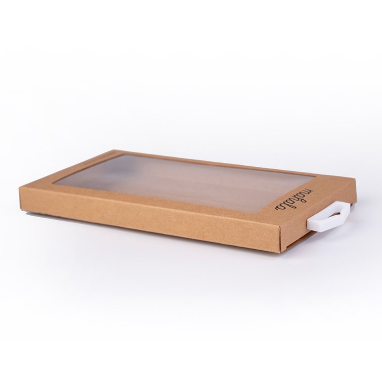 Custom Logo Folding Kraft paper Boxes For Mobile Phone Case packaging With Window Wholesale Craft paper Box