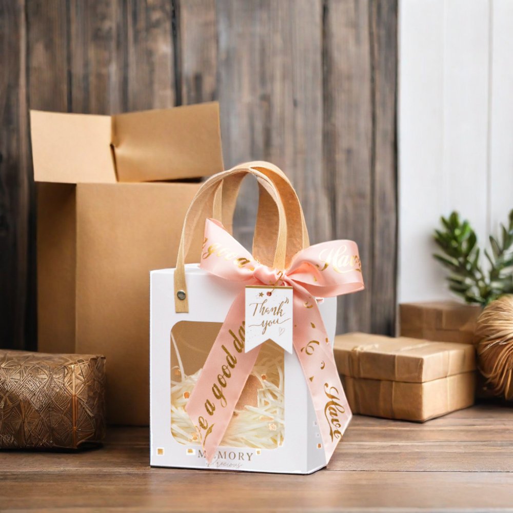 Luxury Fancy Shopping Gift Packaging Paper Bags Jewelry cosmetic packaging box custom logo perfume box With Transparent Window
