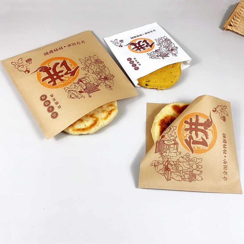 OEM paper sandwich bags triangle traditional snack baked cake grease proof paper bag